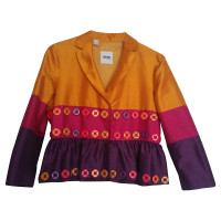 Moschino Cheap And Chic Silk Blazer with coloured rings