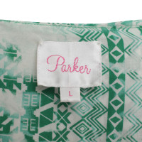 Parker Robe en soie avec motif