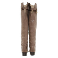 Patrizia Pepe Overknee-Stiefel in Taupe/Braun