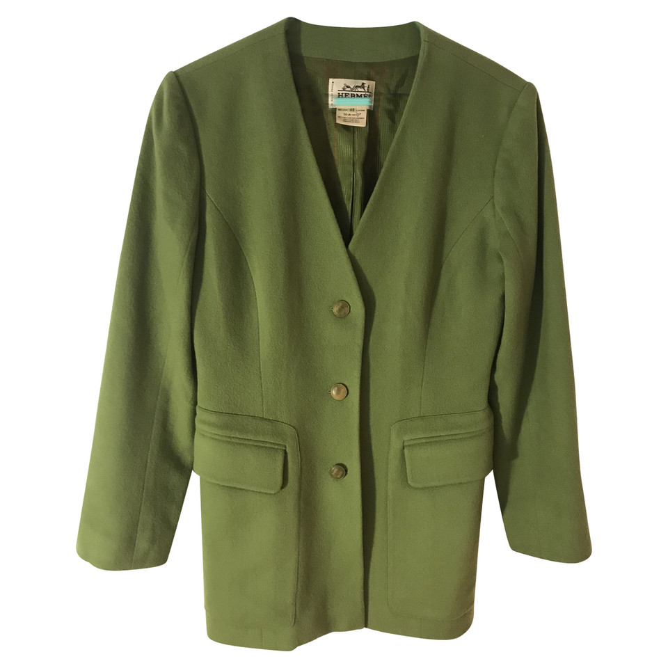 Hermès Green cashmere jacket