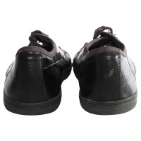 Lanvin sneakers in pelle goffrata nera
