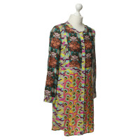 Antik Batik Buntes Kleid mit Knöpfen