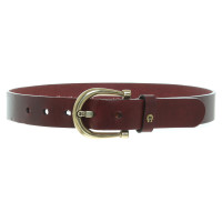 Aigner Brown red leather belt