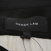 Derek Lam chemisier en soie en blanc / noir