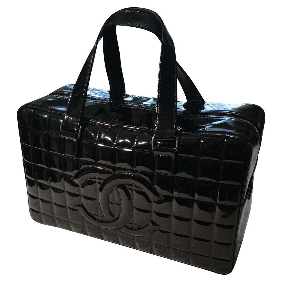 Chanel Black patent leather handbag - Buy Second hand Chanel Black patent leather handbag for € ...