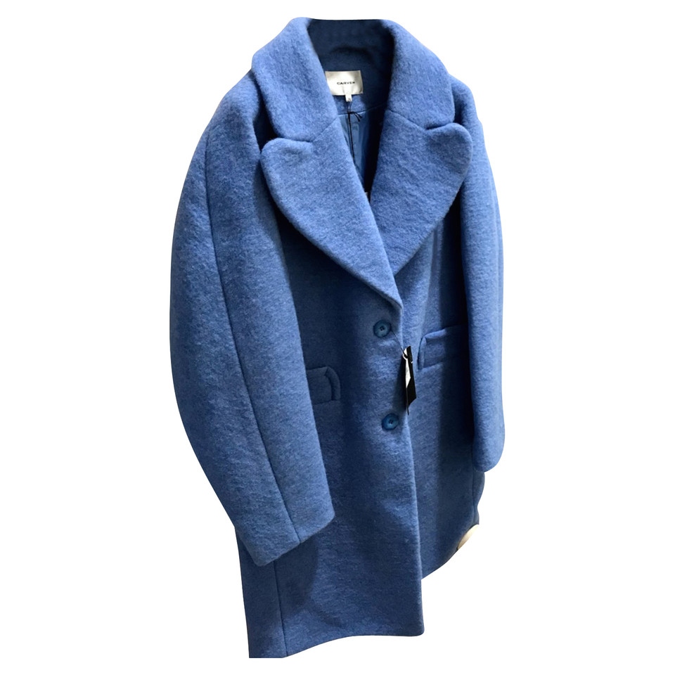 Carven Blauer Mantel