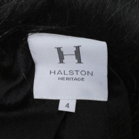 Halston Heritage Jas van imitatiebont in zwart