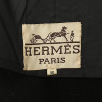 Hermès Wollmantel in Schwarz