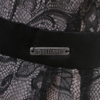 John Galliano Asymmetrical lace dress