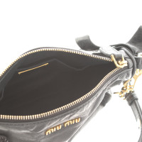 Miu Miu Clutch Leer in Zwart