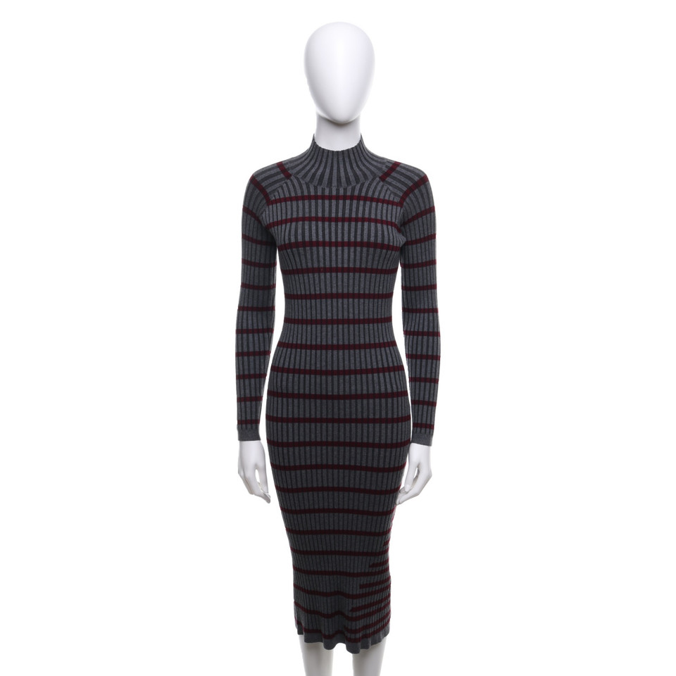 T By Alexander Wang Knit dress in grey / Bordeaux