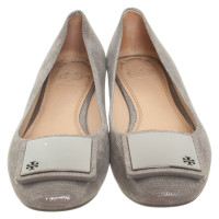 Tory Burch Slippers/Ballerinas Leather in Silvery