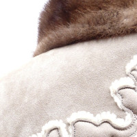 Prada Lambskin coat with mink collar