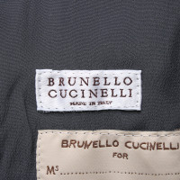 Brunello Cucinelli Veste/Manteau en Cuir en Marron