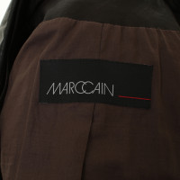 Marc Cain Leren jas in donkerbruin