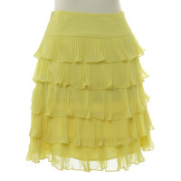 Reiss Flounce skirt in yellow 