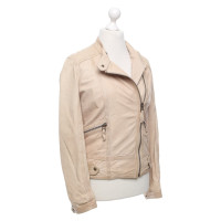 Closed Jacket/Coat Leather in Beige