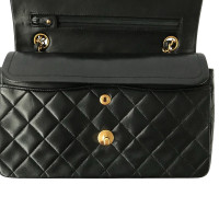 Chanel Classic Flap Bag Small Leer in Zwart