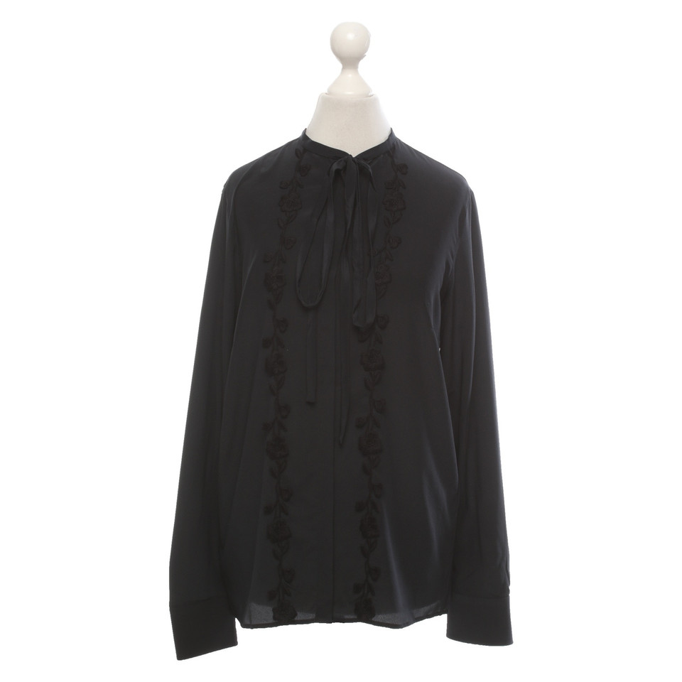 Rochas Top Silk in Black