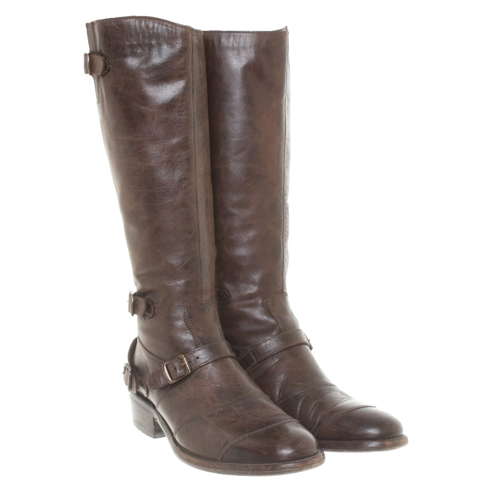 Belstaff Stiefel aus Leder in Braun