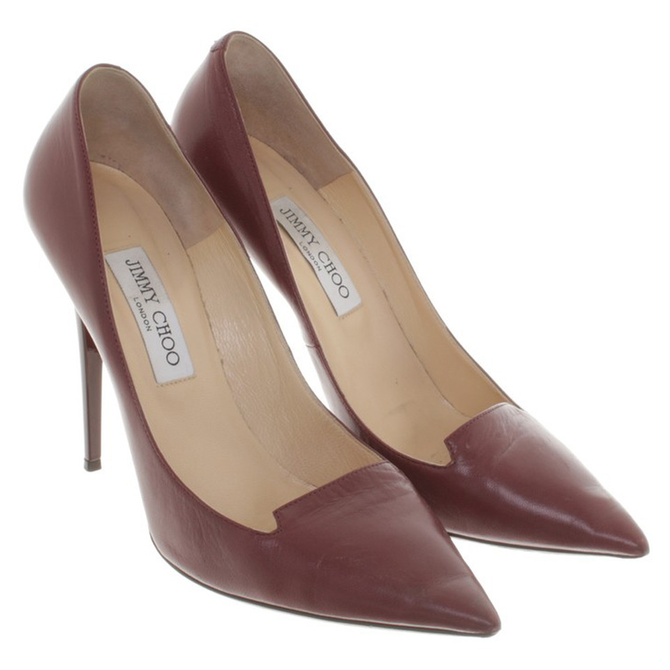 Jimmy Choo pumps a Bordeaux