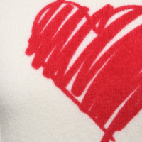 Moschino Pull avec coeur rouge