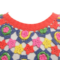 Manoush Camicia in maglia con fiori colorati