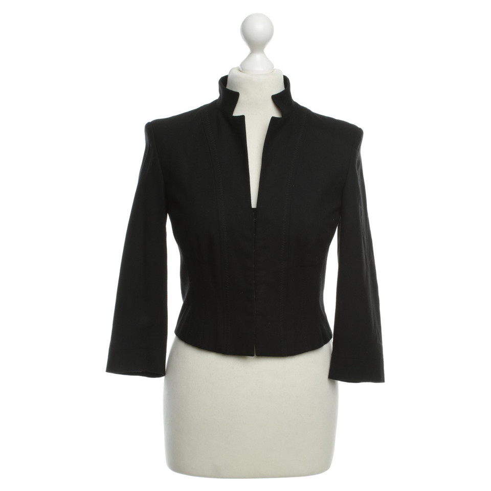 René Lezard Short Blazer in black