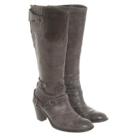 Belstaff Stiefel aus Leder in Grau