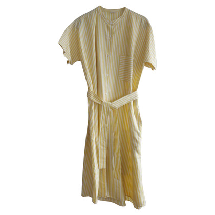 Hugo Boss Kleid aus Baumwolle in Gelb