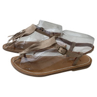 K Jacques Sandals Suede in Beige