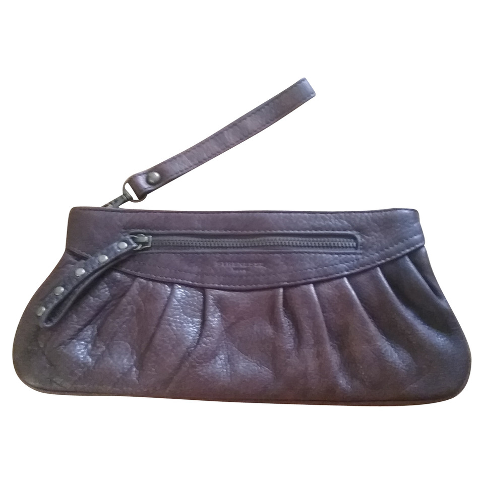 Strenesse Blue Clutch Bag Leather in Brown