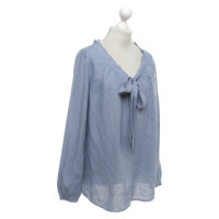0039 Italy Linnen blouse in blauw
