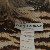 Dolce & Gabbana Veste en jean avec garniture de fourrure