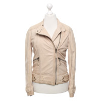 Closed Jacket/Coat Leather in Beige