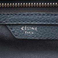 Céline Boston Bag Leer in Blauw