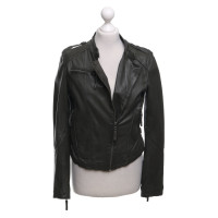Oakwood Leather jacket in khaki