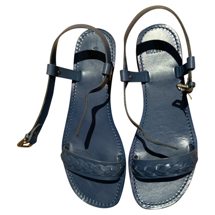 Mulberry Sandalen aus Leder in Blau