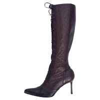 Christian Dior Boots Leather in Bordeaux