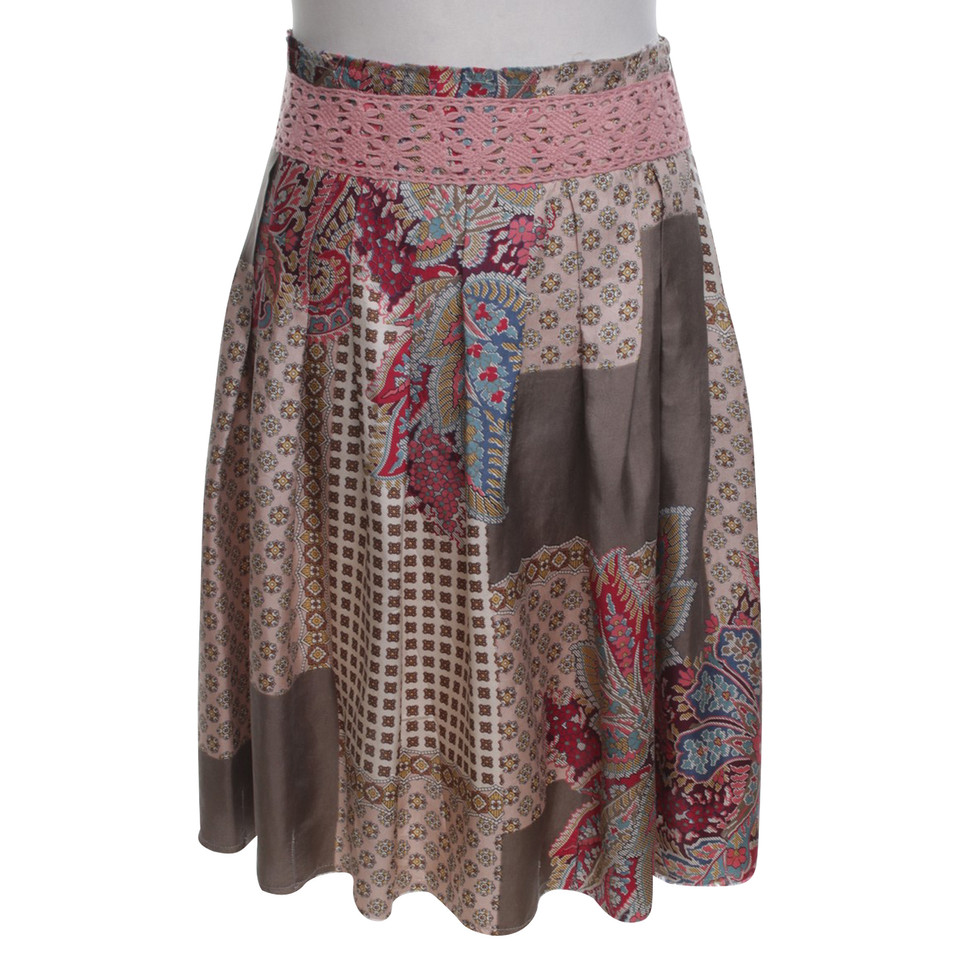 Hartford Silk patchwork skirt