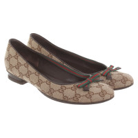 Gucci Slippers/Ballerina's Canvas in Beige