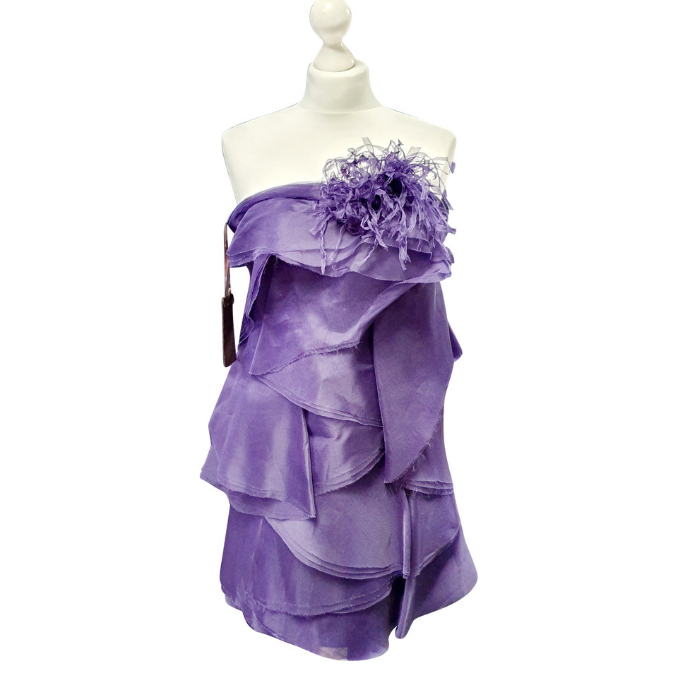 Ermanno Scervino Dress Silk in Violet
