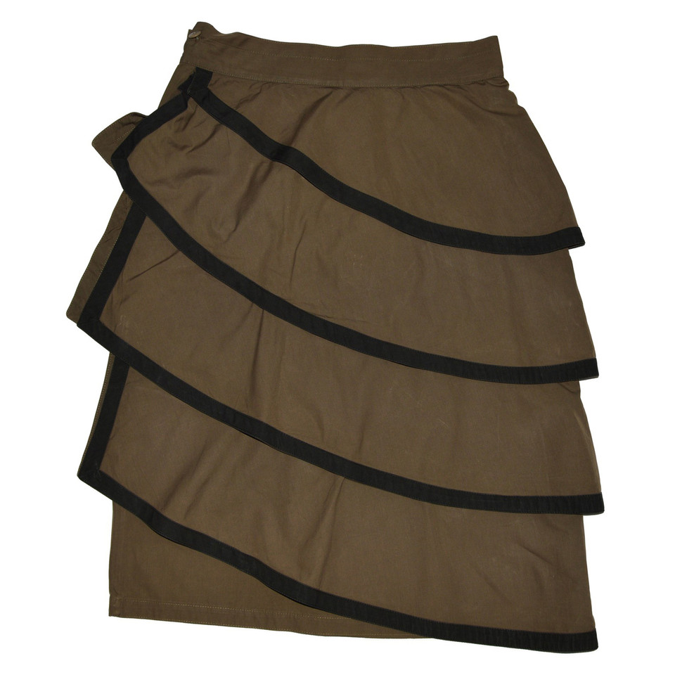 Gianni Versace Brown Vintage Cotton Skirt