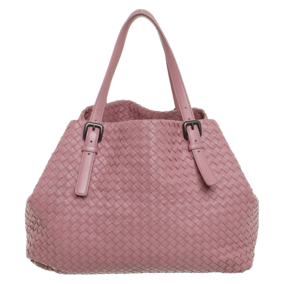 Bottega Veneta Cesta Bag aus Leder in Rosa / Pink