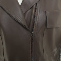 Strenesse Veste en cuir en taupe