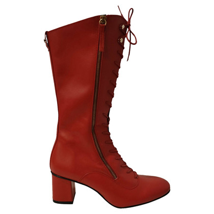 Max & Co Stiefel aus Leder in Rot