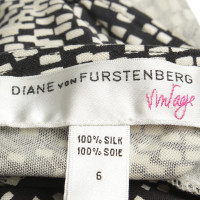 Diane Von Furstenberg zwart/wit jurk