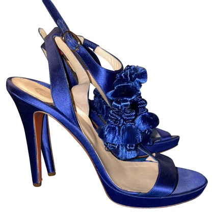 Versace Sandals Silk in Blue