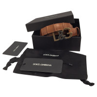 Dolce & Gabbana Brown slim belt 