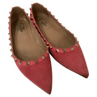 Valentino Garavani Chaussons/Ballerines en Daim en Fuchsia